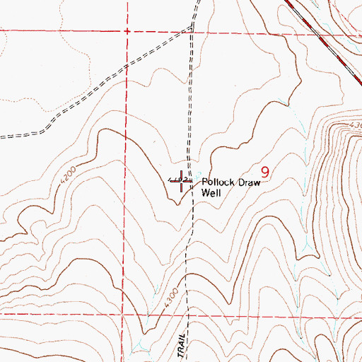 Topographic Map of Pollock Draw Well, OR