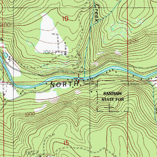 Topographic Map of Polly Creek, OR