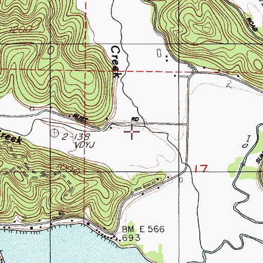 Topographic Map of Pontius Creek, OR