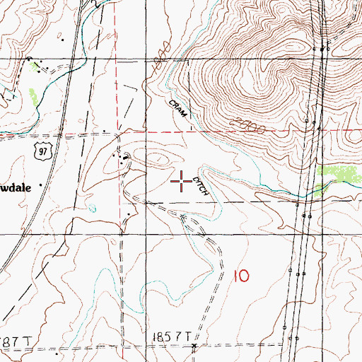 Topographic Map of Pony Creek, OR
