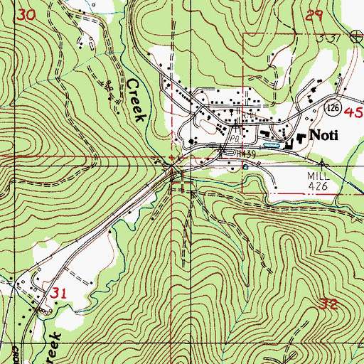 Topographic Map of Poodle Creek, OR