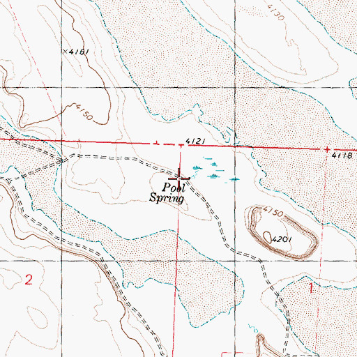 Topographic Map of Pool Spring, OR
