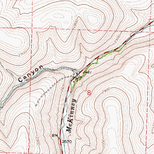 Topographic Map of Porcupine Canyon, OR