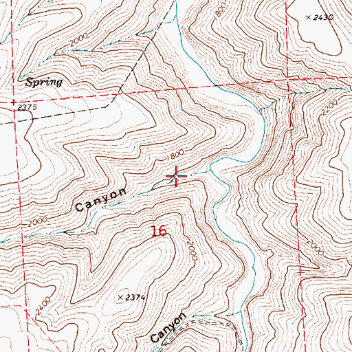 Topographic Map of Porter Canyon, OR