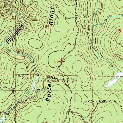 Topographic Map of Porter Ridge, OR