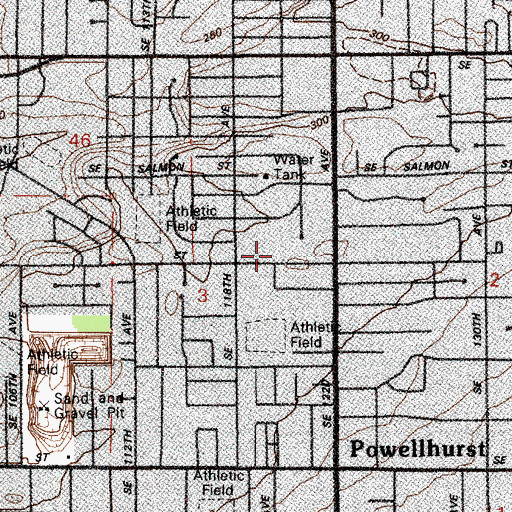 Topographic Map of Portland Christian Elementary School, OR
