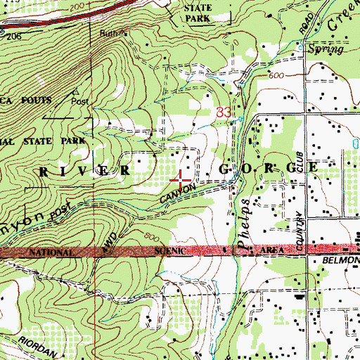 Topographic Map of Post Canyon, OR