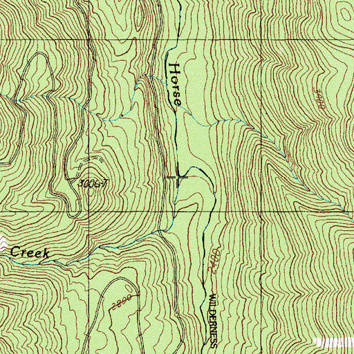 Topographic Map of Pothole Creek, OR