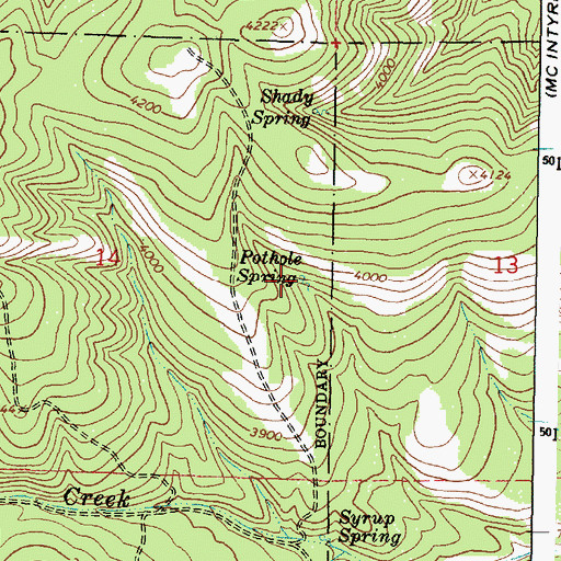 Topographic Map of Pothole Spring, OR