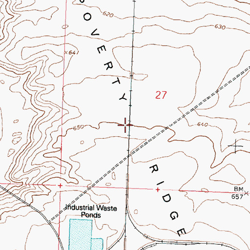 Topographic Map of Poverty Ridge, OR