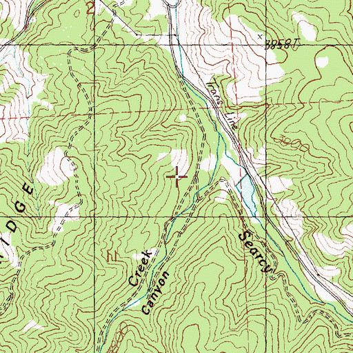 Topographic Map of Powder House Canyon, OR