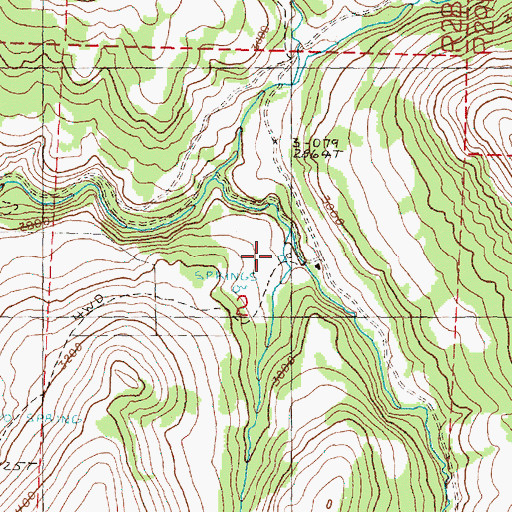 Topographic Map of Price Canyon, OR