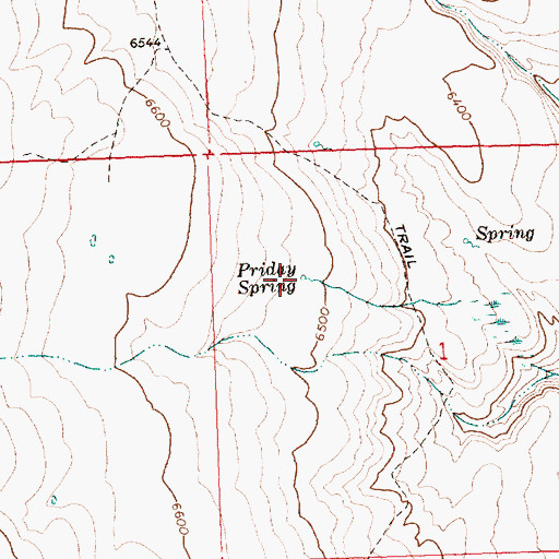 Topographic Map of Priday Spring, OR