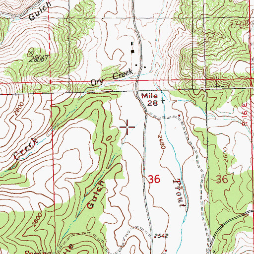 Topographic Map of Prineville Gulch, OR