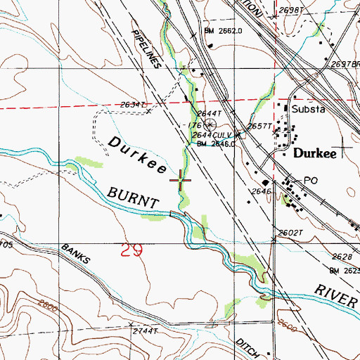 Topographic Map of Pritchard Creek, OR
