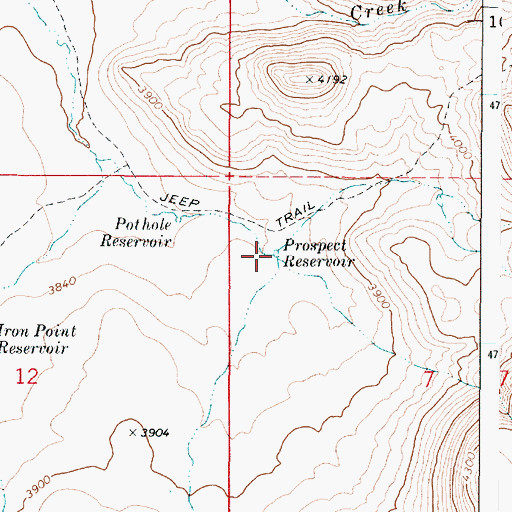 Topographic Map of Prospect Reservoir, OR