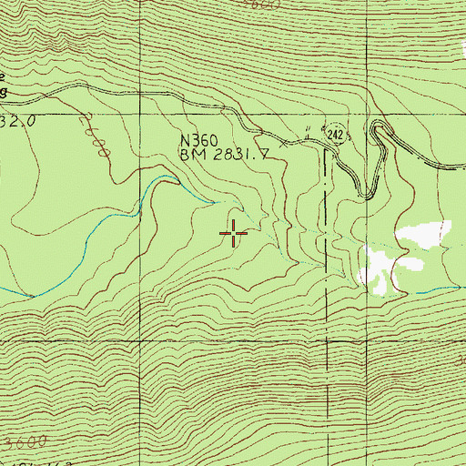 Topographic Map of Proxy Creek, OR