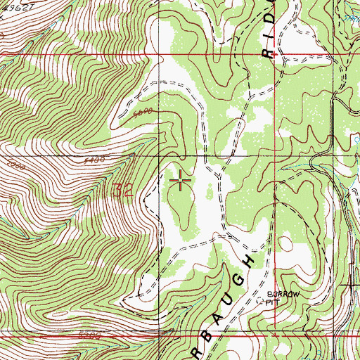 Topographic Map of Puderbaugh Ridge, OR
