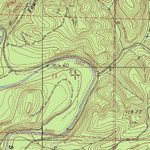 Topographic Map of Pugh Creek, OR