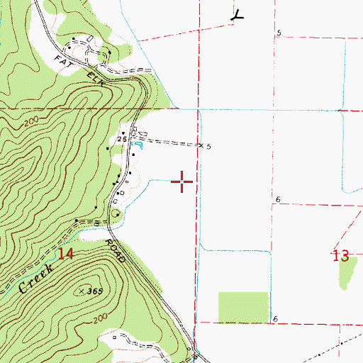 Topographic Map of Pulaski Creek, OR
