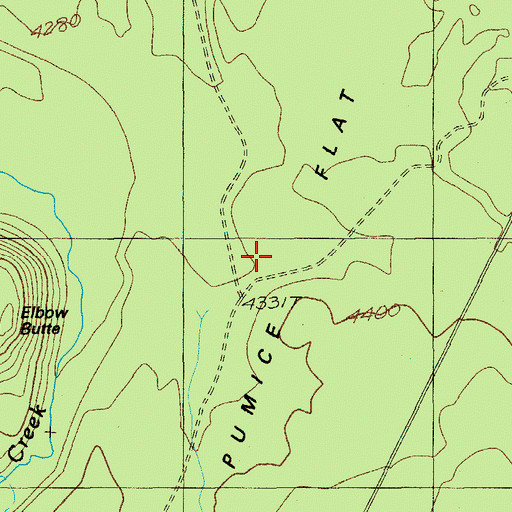 Topographic Map of Pumice Flat, OR
