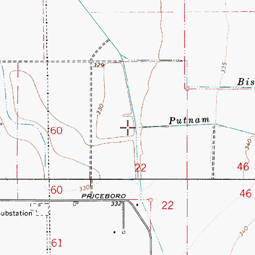 Topographic Map of Putnam Creek, OR