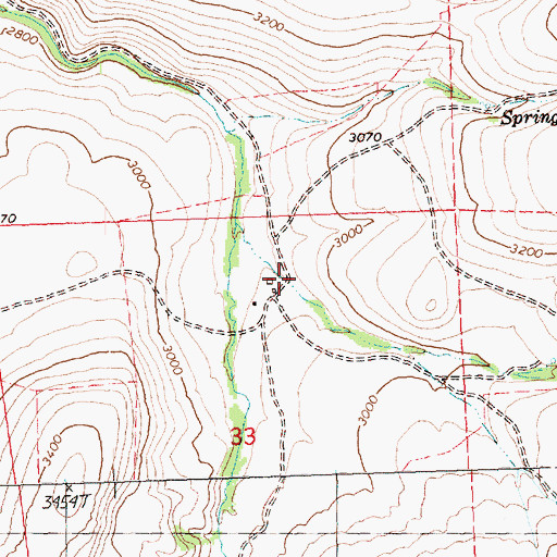 Topographic Map of Putt Canyon, OR