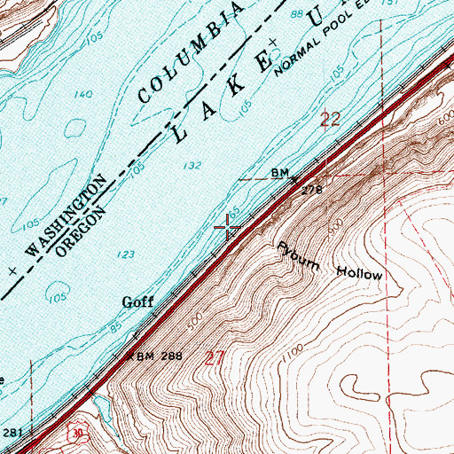 Topographic Map of Pyburn Hollow, OR