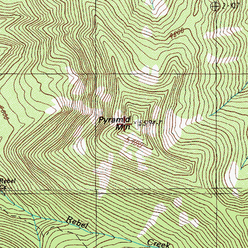 Topographic Map of Pyramid Mountain, OR