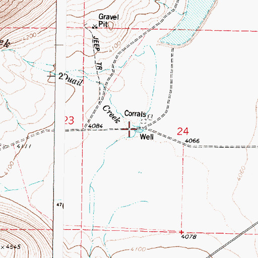 Topographic Map of Quail Creek, OR