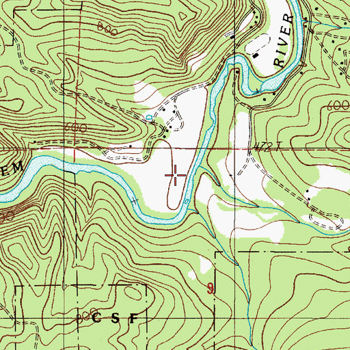 Topographic Map of Quartz Creek, OR