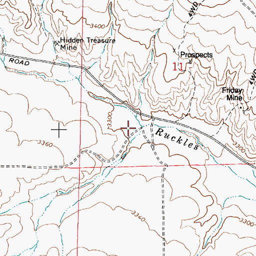 Topographic Map of Quartz Gulch, OR