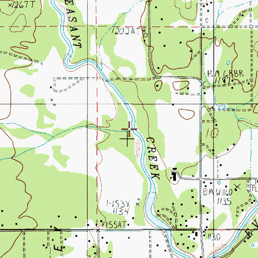 Topographic Map of Queens Branch, OR
