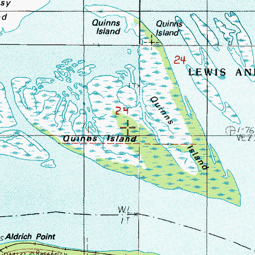 Topographic Map of Quinns Island, OR