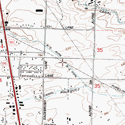 Topographic Map of R-3 Pipe, OR