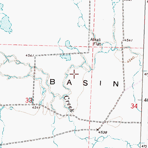 Topographic Map of Rabbit Basin, OR