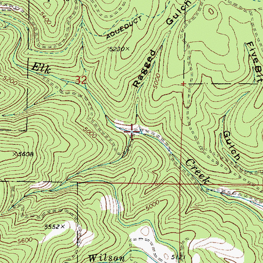 Topographic Map of Ragged Gulch, OR