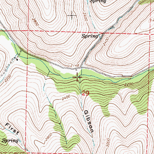 Topographic Map of Rail Creek, OR