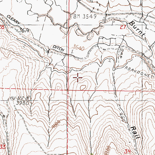 Topographic Map of Rail Gulch, OR
