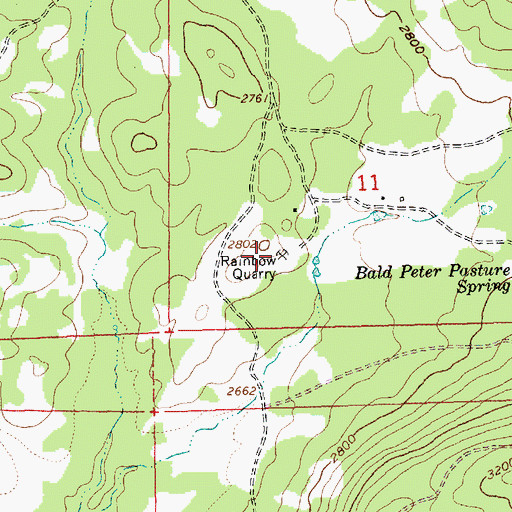 Topographic Map of Rainbow Quarry, OR