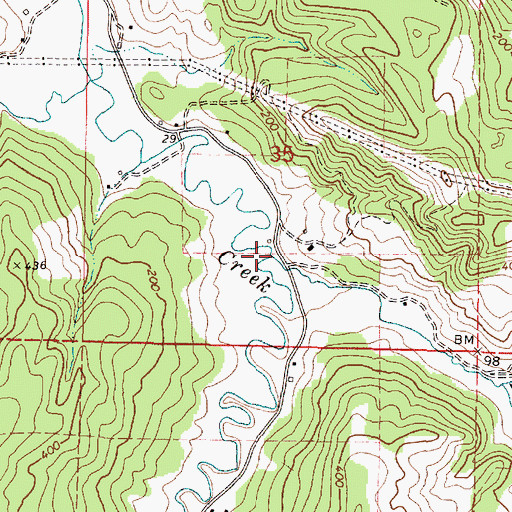 Topographic Map of Randleman Creek, OR