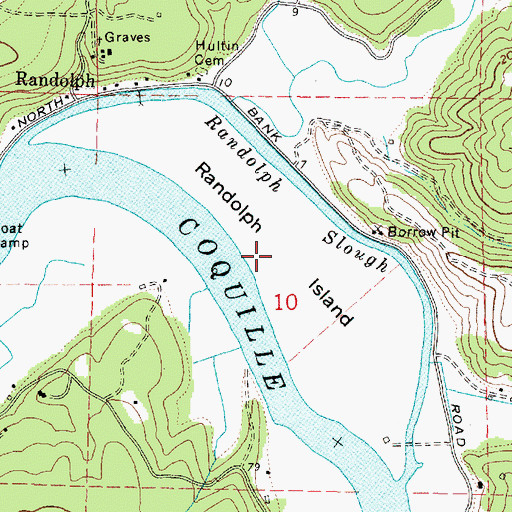 Topographic Map of Randolph Island, OR