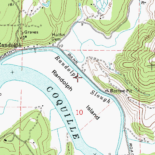 Topographic Map of Randolph Slough, OR