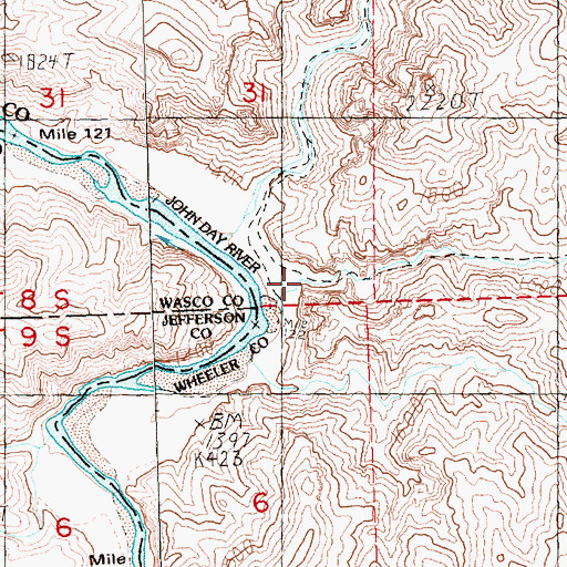 Topographic Map of Rattlesnake Canyon, OR