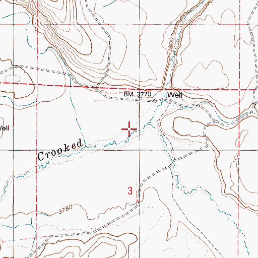 Topographic Map of Rattlesnake Creek, OR