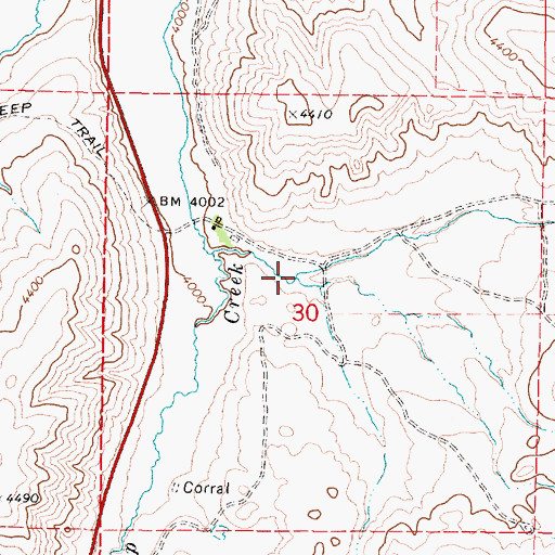 Topographic Map of Rattlesnake Gulch, OR