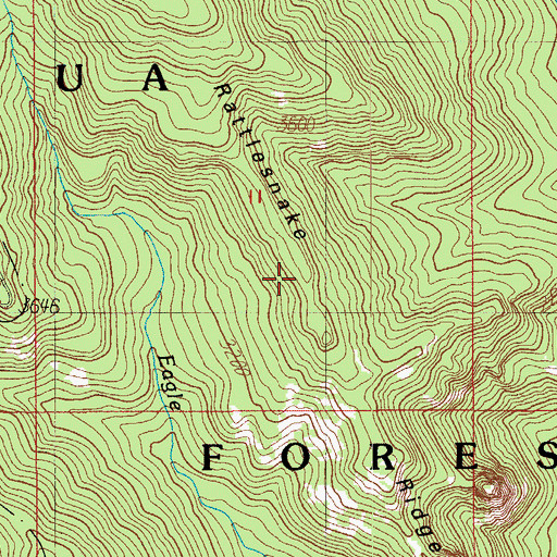 Topographic Map of Rattlesnake Ridge, OR