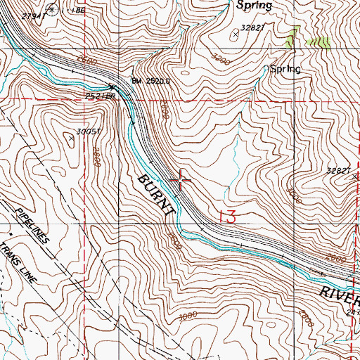 Topographic Map of Rattlesnake Springs Wayside Park (historical), OR