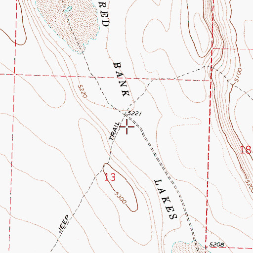 Topographic Map of Red Bank Lakes, OR