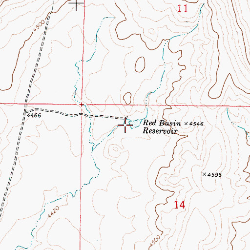 Topographic Map of Red Basin Reservoir, OR